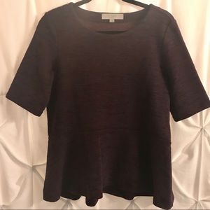 LOFT Peplum Short Sleeve Top